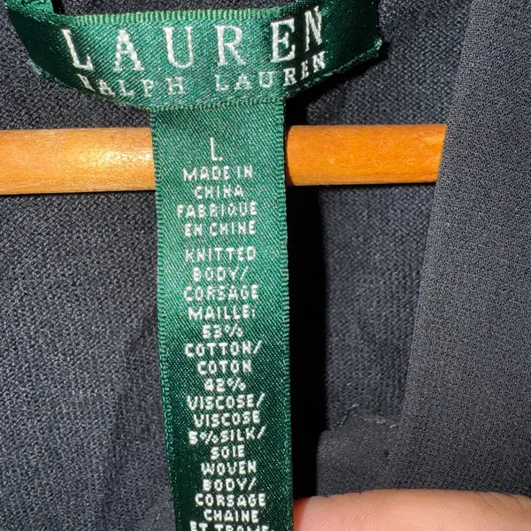 Women’s‎ Ralph Lauren Neck Tie Sweater Size L J - Image 3