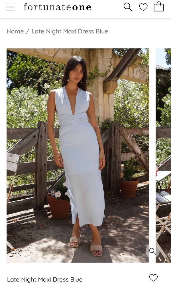 Fortunate One Blue Dress Maxi - Image 3