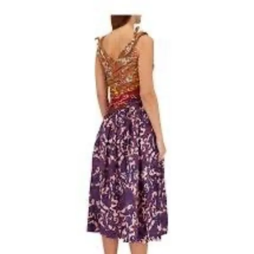 Zimmermann Aliane Cut Out Midi Dress Mixed Paisley Print Cotton Summer Dress - Image 5