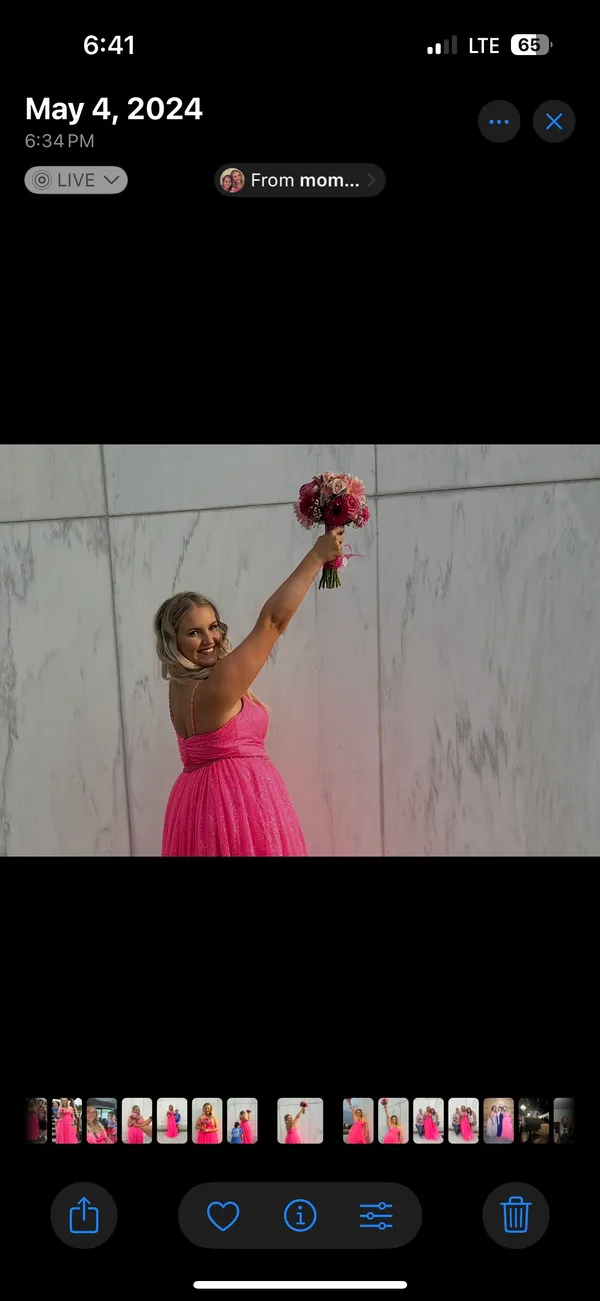 pink prom dress Size 16 - Image 2