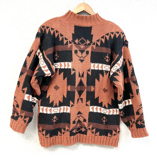 VTG Jay Jacobs Chunky Sweater‎ Womens Large Aztec Southwestern Retro 80s 90s - Image 2