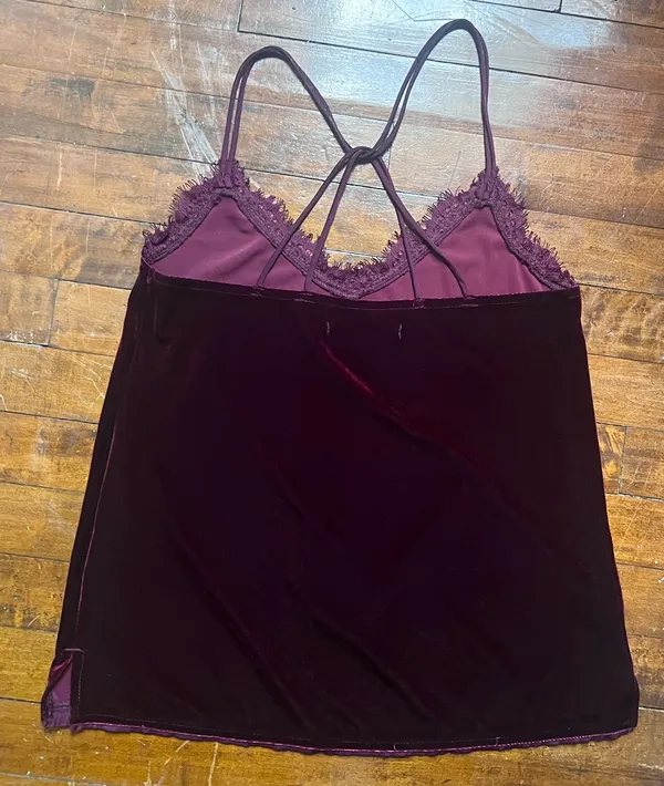 Abercrombie & Fitch Velvet Burgundy Cami Top - Image 4