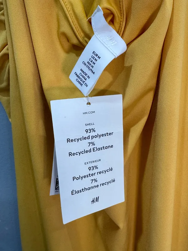 Yellow H&M Halter Dress Size M NWT - Image 6