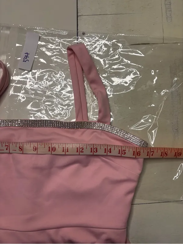 Lulus Glowing Allure Pink Rhinestone Sleeveless Bodycon Mini Dress Medium New - Image 5