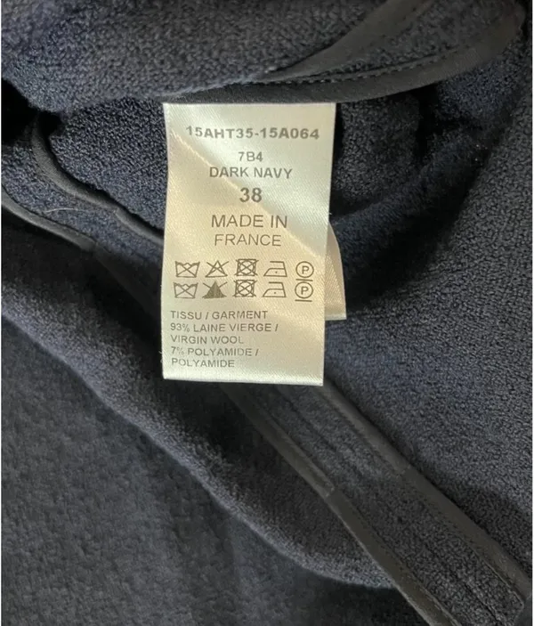 Chloe Dark Navy Blue Lace Long-Sleeve Top - Image 6