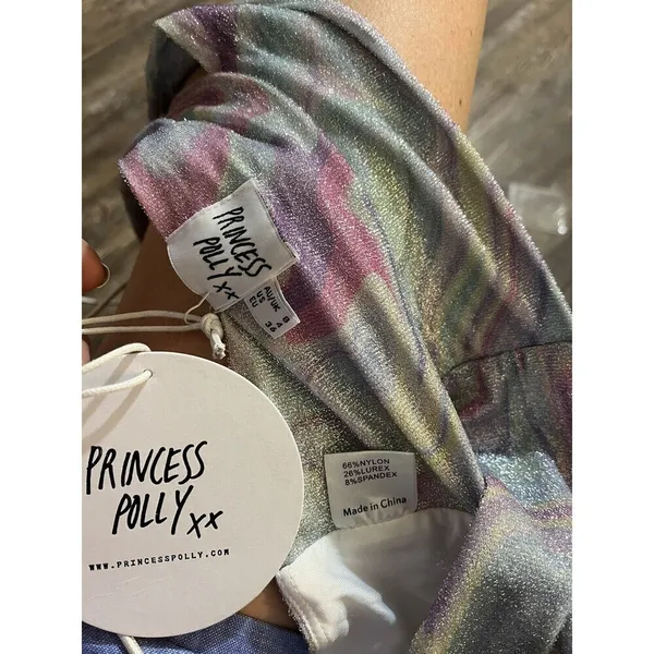 Princess Polly xx multicolor shimmer Solace top‎ Multi nwt - Image 3