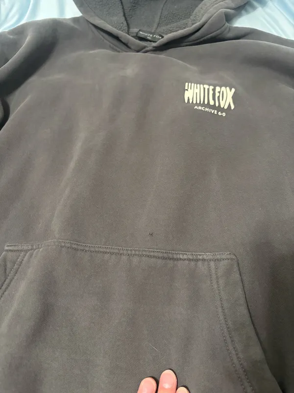 White Fox Grey Hoodie - Image 4