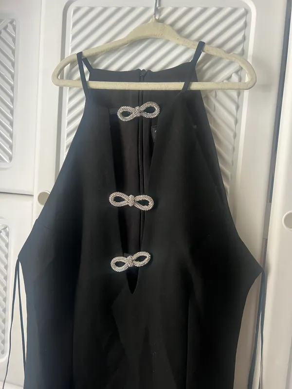 Jewel Bow Mini Dress - Image 8