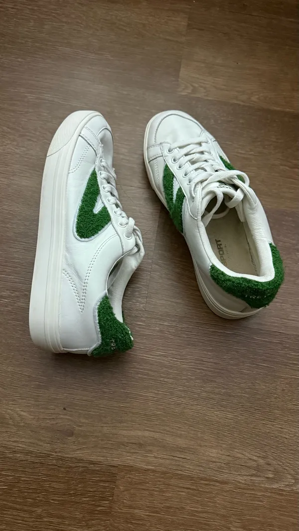 Tretorn Mixed Doubles White Green Leather Women’a Casual Sneakers Size 7 - Image 5