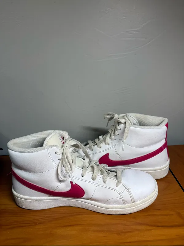 Nike Womens Court‎ Royale 2 Mid White/Rush Pink Leather Sneaker Shoe W10 - Image 7