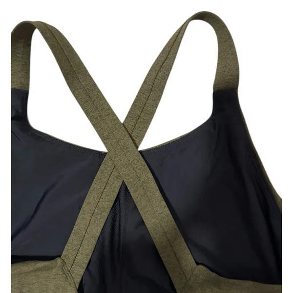 NOBULL Crossback Athletic Training Sports Bra Olive Green Women's Size XL‎ - Image 4