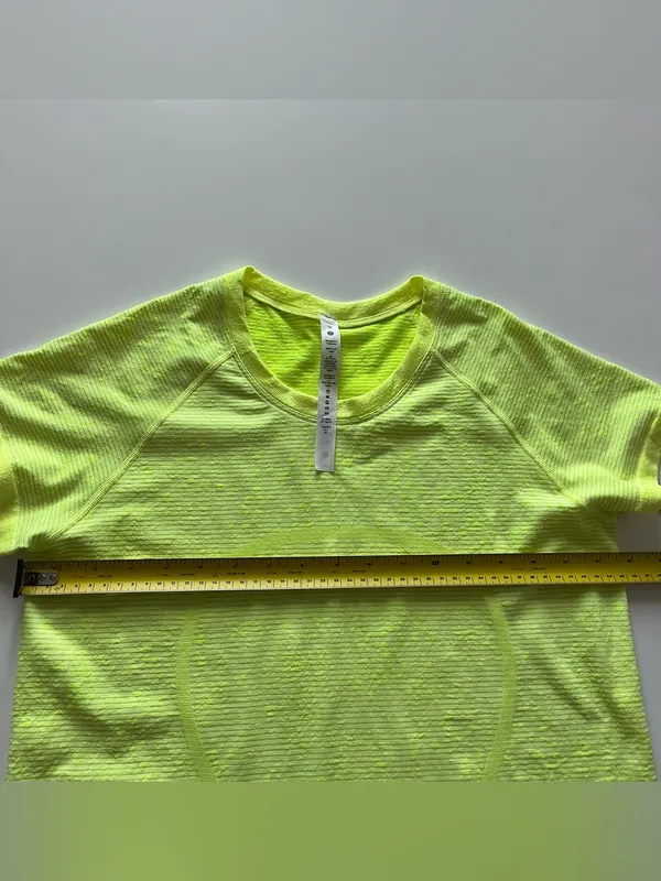 lululemon athletica NWT Swiftly Tech SS 2.0 Disorted Noise Neon Lemon Sorbet-10 - Image 4