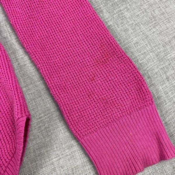 Lauren Ralph Lauren Sweater Womens M Pink Cowl Neck Waffle Knit Pullover - Image 8