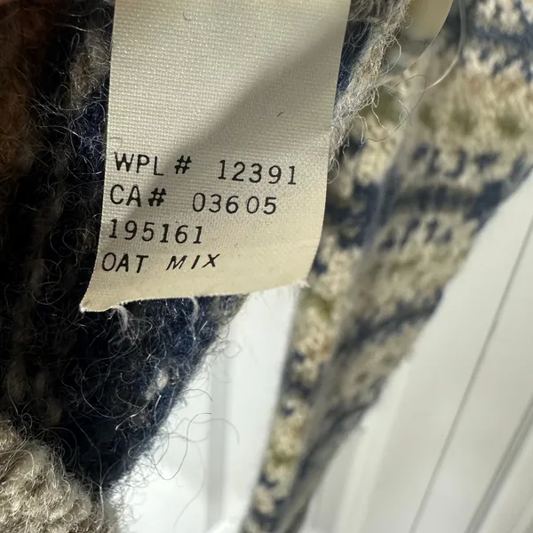 Northern Isles XL Wool Blend Nordic Fair Isle Cardigan Sweater USA Vtg Grandma - Image 5