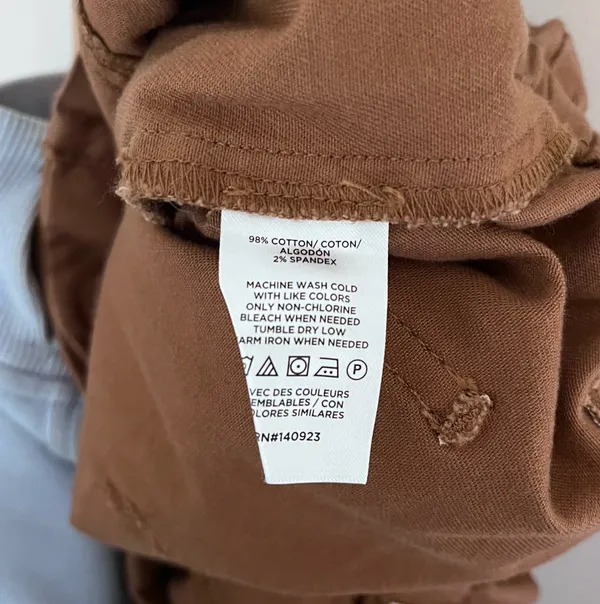 LOFT Paperbag Utility High Rise Straight Leg Cotton Twill Belted Pants Brown - Image 8