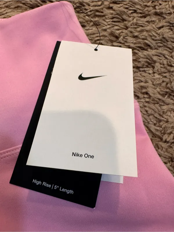 Nike Shorts Pink High Waisted Bike XS NWT Dri-FIT Athletic Workout Yoga - Image 3