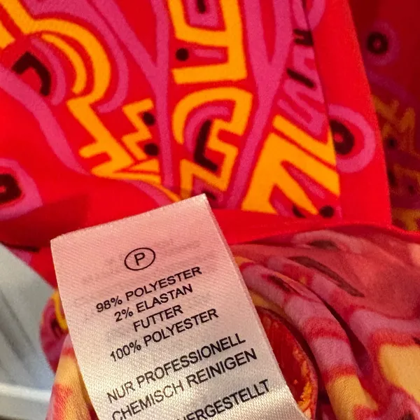 House Of Harlow Pink Banana Print Beaded Spaghetti Strap‎ Midi Dress Size Medium - Image 9