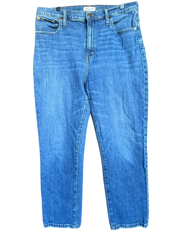 Madewell The High-Rise Slim Crop Boyjean in‎ Barksdale Wash Sz 32 - Image 6