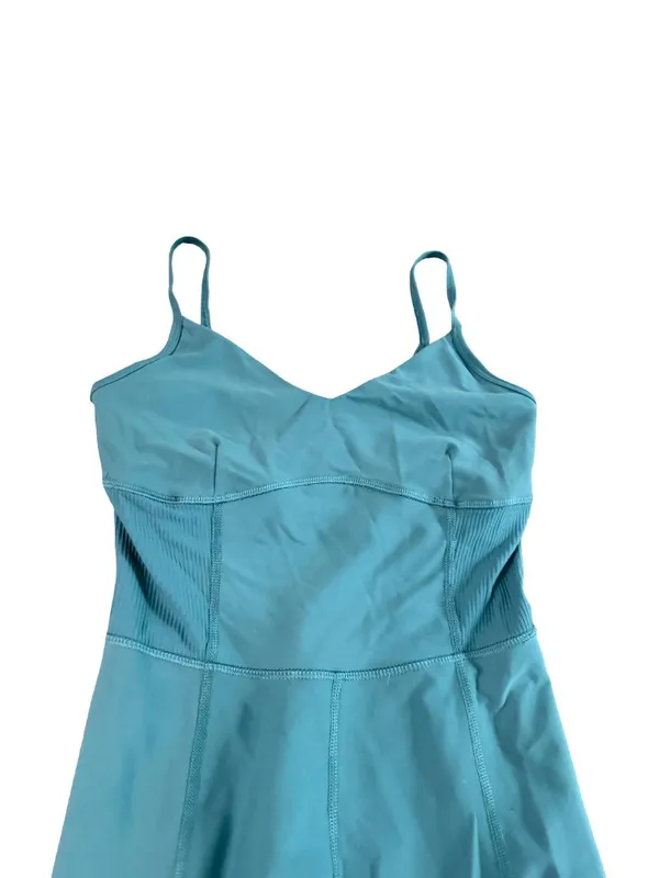 Old Navy Active Teal Fitted Athletic Jumpsuit Catsuit Built In Gym Small Women's - Image 13