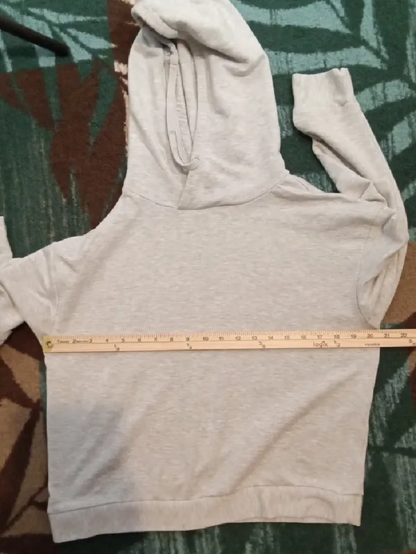 Quince Heather Gray Pullover Hoodie Casual Minimalist Athleisure Loungue Womens - Image 4