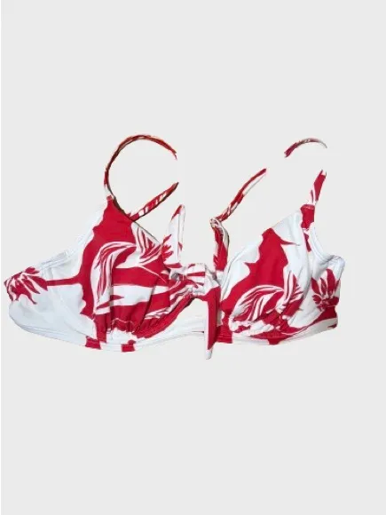 Shade & Shore Red Floral Bikini Set with Tie-Side Bottoms - Image 5
