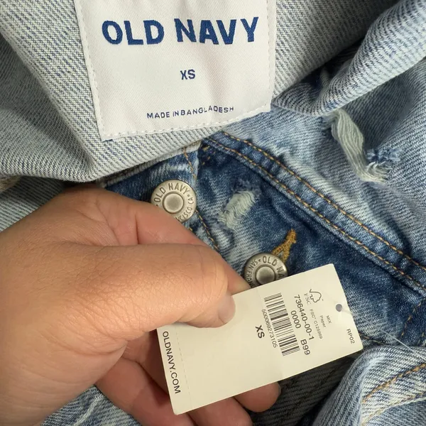 Old Navy Classic Ripped Non-Stretch Denim Jean Jacket 736440 Women's - Image 7