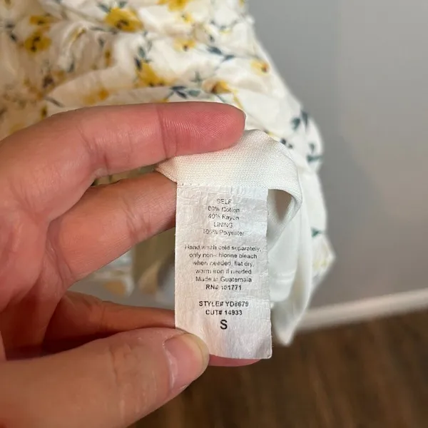 Le Lis white floral mini babydoll dress - Image 5