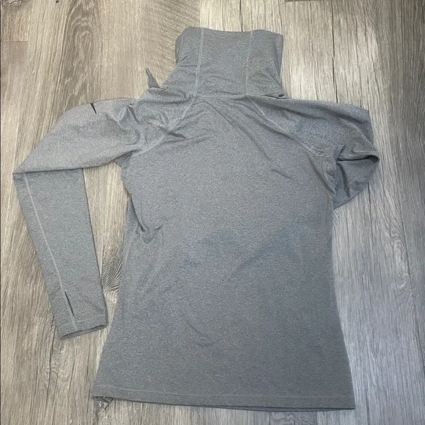 Nike Heather Gray High-Neck Long Sleeve - Image 2