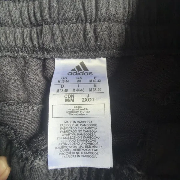 Adidas black joggers with white logo detail. size‎ M - Image 8