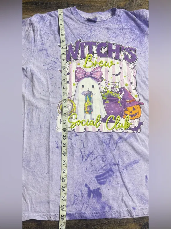 Comfort Colors Lilac Tie-Dye Witch's Brew Graphic Tee - Image 5
