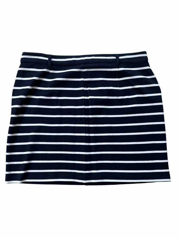 Boden Navy and White Striped Women's Skirt - Image 2