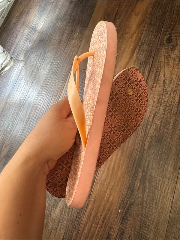 Tory Burch Coral Logo Thong Sandals - Image 5