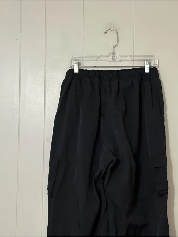 Nike NSW Street Woven Cargo Pants Women’s L Black Parachute Utility Y2K - Image 8