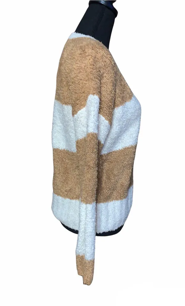 Teddy Stripe Pullover Sweater - Image 3