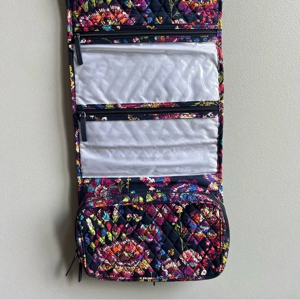 Vera Bradley Quilted Floral Hanging Organizer Travel Tote Bag in Navy - Image 4
