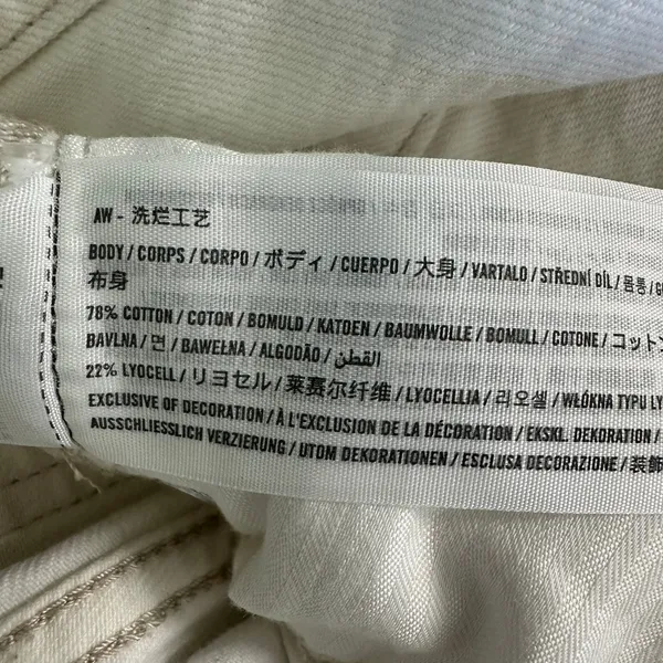 4 white wide-leg jeans by Abercrombie & Fitch "the loose high-rise" 26" inseam - Image 5