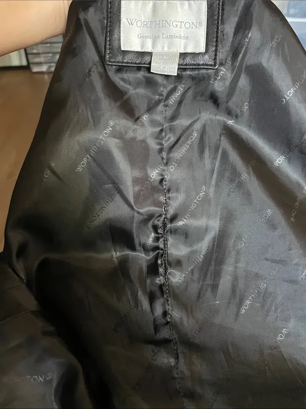 Vintage Worthington Black Leather Jacket Women’s Size Large - Image 6