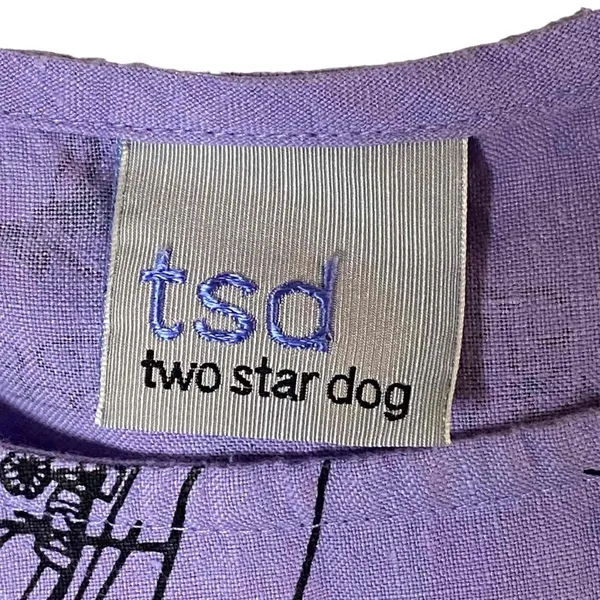 Two Star Dog Womens Purple Patchwork Fair‎ Trade Tunic Tank Top Shirt Size XS - Image 2
