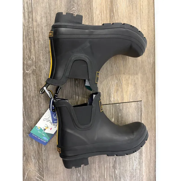 Joules Wellibob Black Rubber Ankle Rain Boots Womens Size 5 Waterproof Outdoor - Image 4