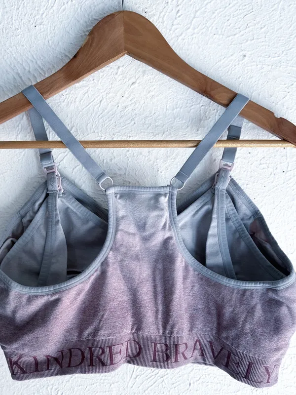 Kindred Bravely Sublime Nursing Sports Bra Pink Purple Sz XL - Image 4