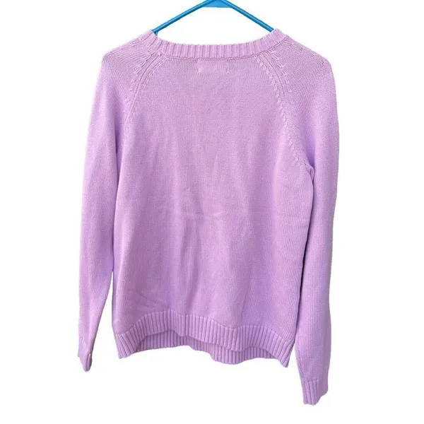 Land’s End size L P (14-16) 100% cotton basket weave sweater. - Image 4