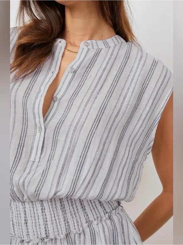 Rails Angelina Cape May Stripe Mini Dress Size Medium - Image 2