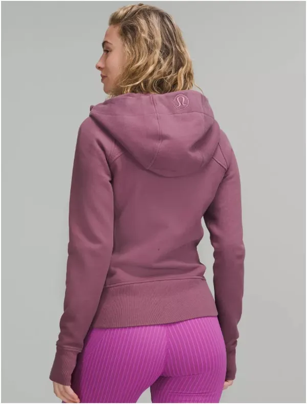 Lululemon Scuba Full Zip Hoodie Plum Purple Thumbhole Women Size 8 Medium - Image 2
