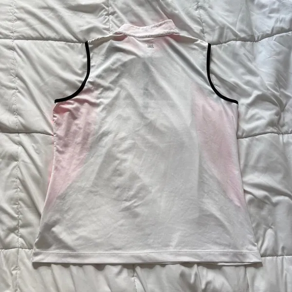 Tail White Label Polo Top T Shirt Womens XL Golf Pink White‎ Tennis Quiet Luxury - Image 6