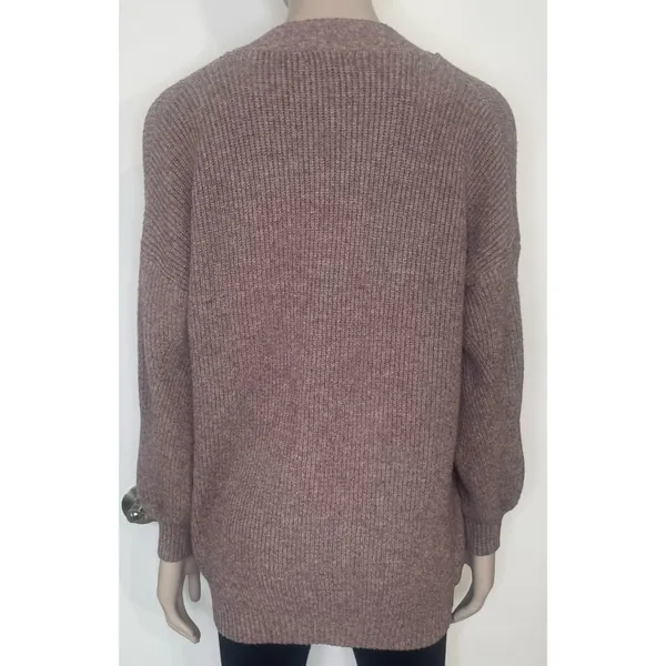 Open Front Ribbed Knit Cardigan - Image 4