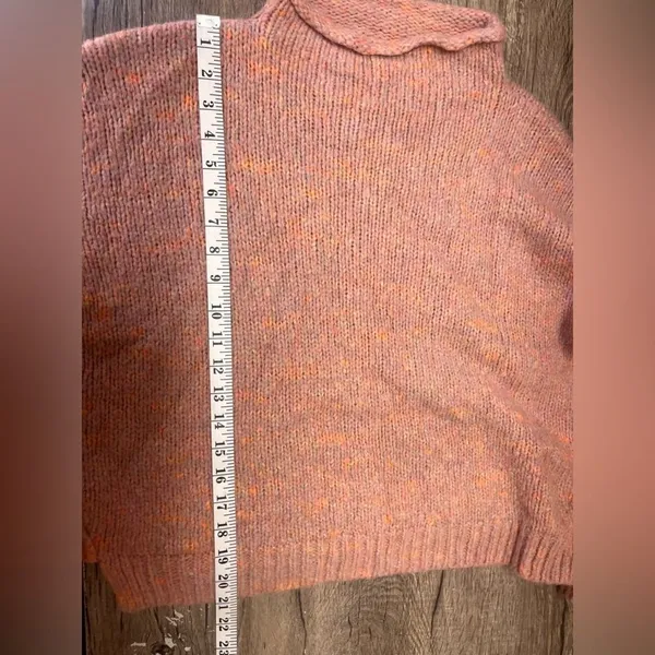 MADEWELL Funnel Neck Sweater In Pink-multi size small‎ - Image 8