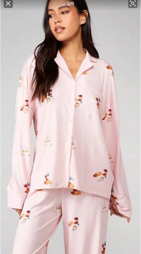 Missguided 🆕🎀Baby Pink “Brunch Club” Pajama Set - Image 5
