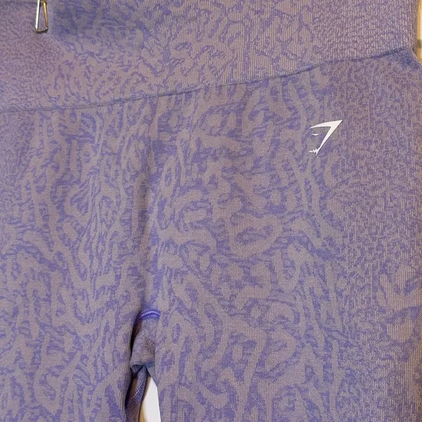 Gymshark Purple Leggings with Elastic Waistband and Full-Length‎ Fit - Image 2