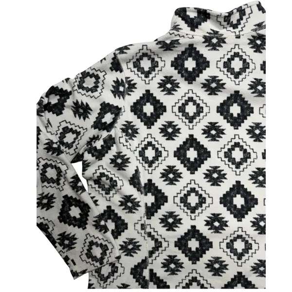 Eddie Bauer Women‎ 2XL Fleece Pullover Quarter Zip Geometric Southwest Pattern - Image 6