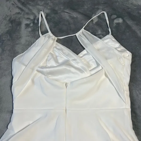 NEW Lulus Romantic Inspiration White Sleeveless Faux-Wrap Maxi Dress Size M - Image 8